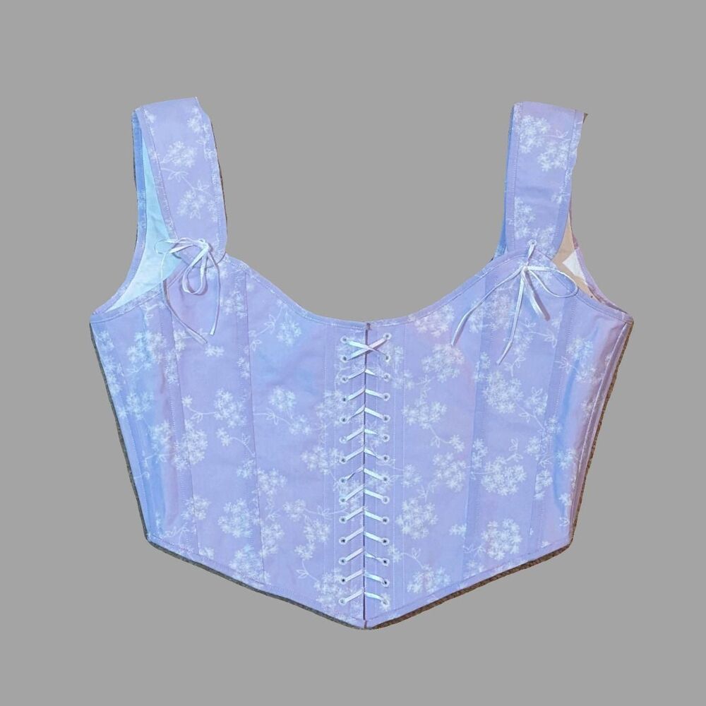 Unbranded Women's White and Purple Corset